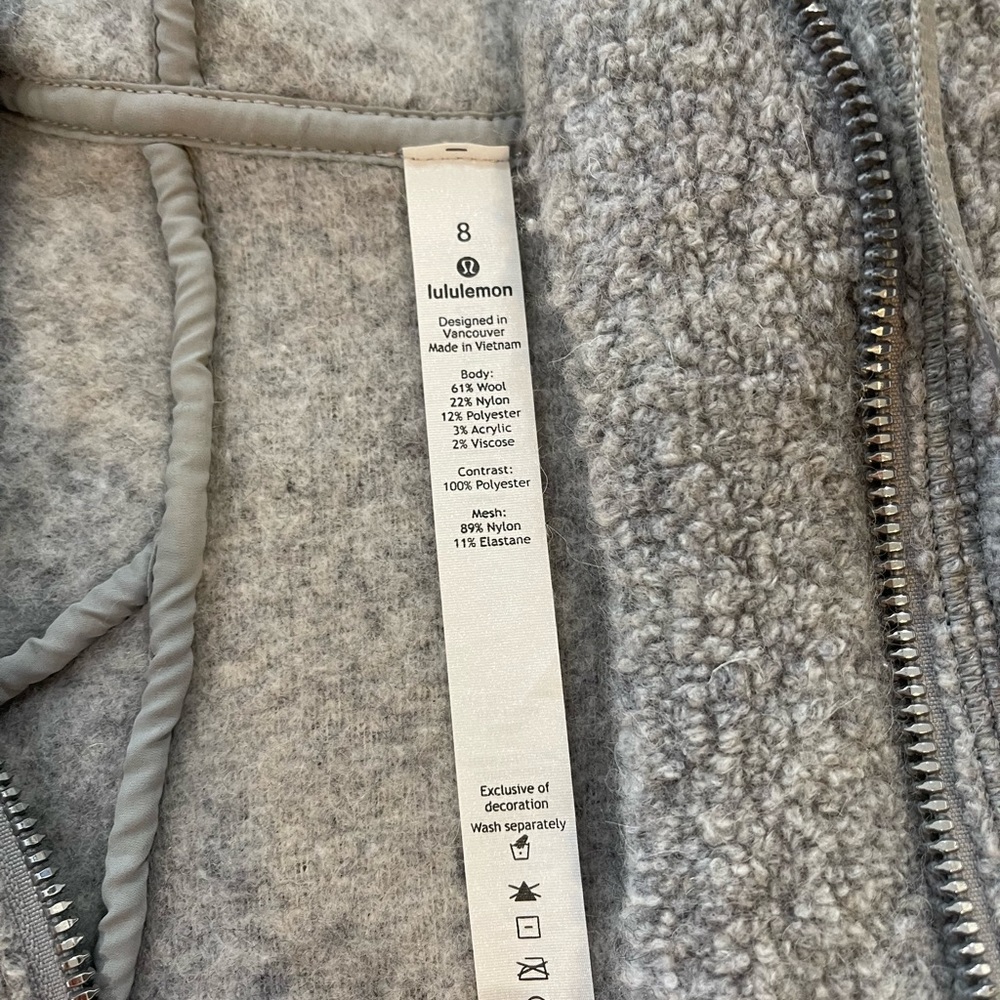 Grey lulu lemon jacket